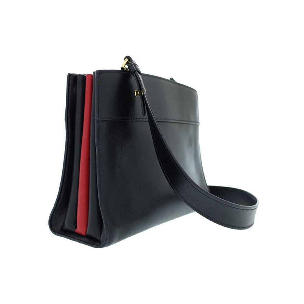 Prada leather Esplanade bag shoulder Bibliotheque Saffiano Black